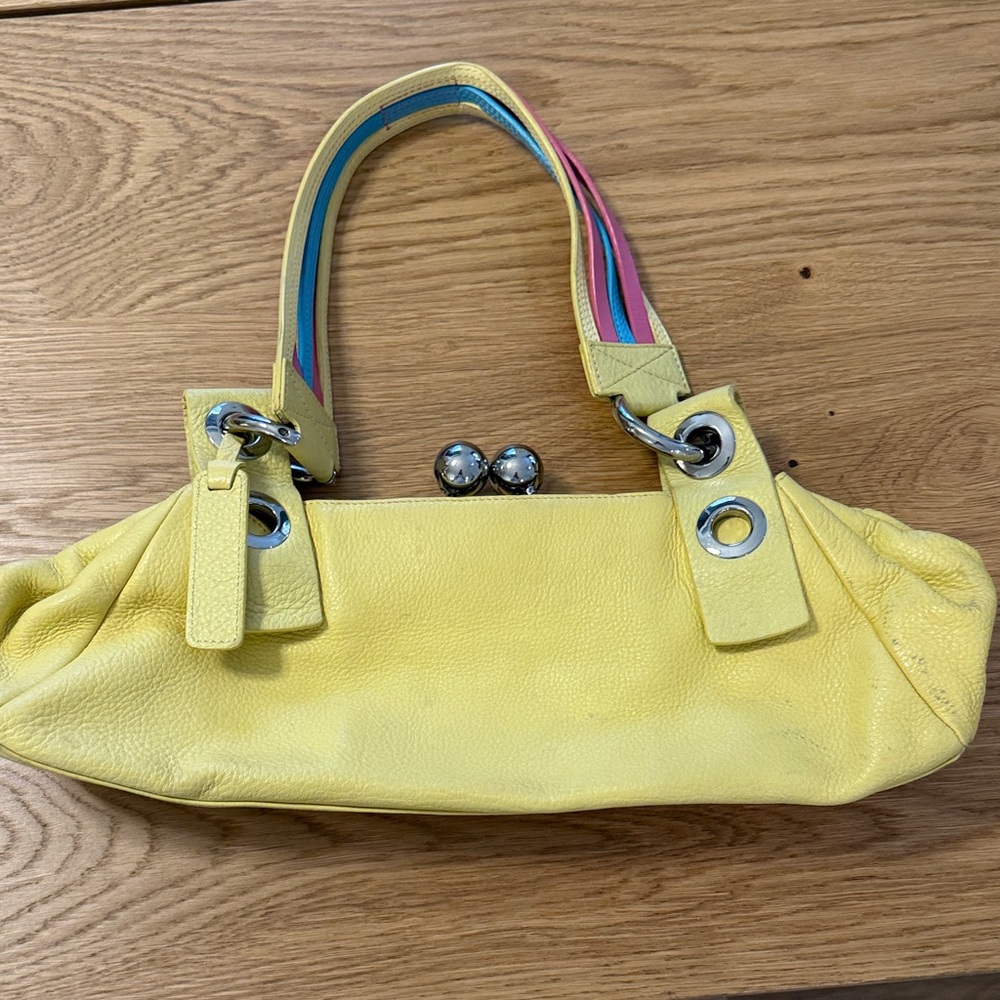 Yellow Leather Women's Bag